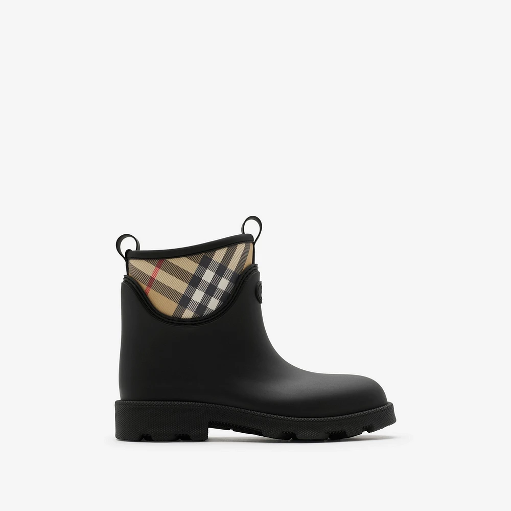 Rubber Marsh Stamp Low Boots in Black - Women | Burberry® Official