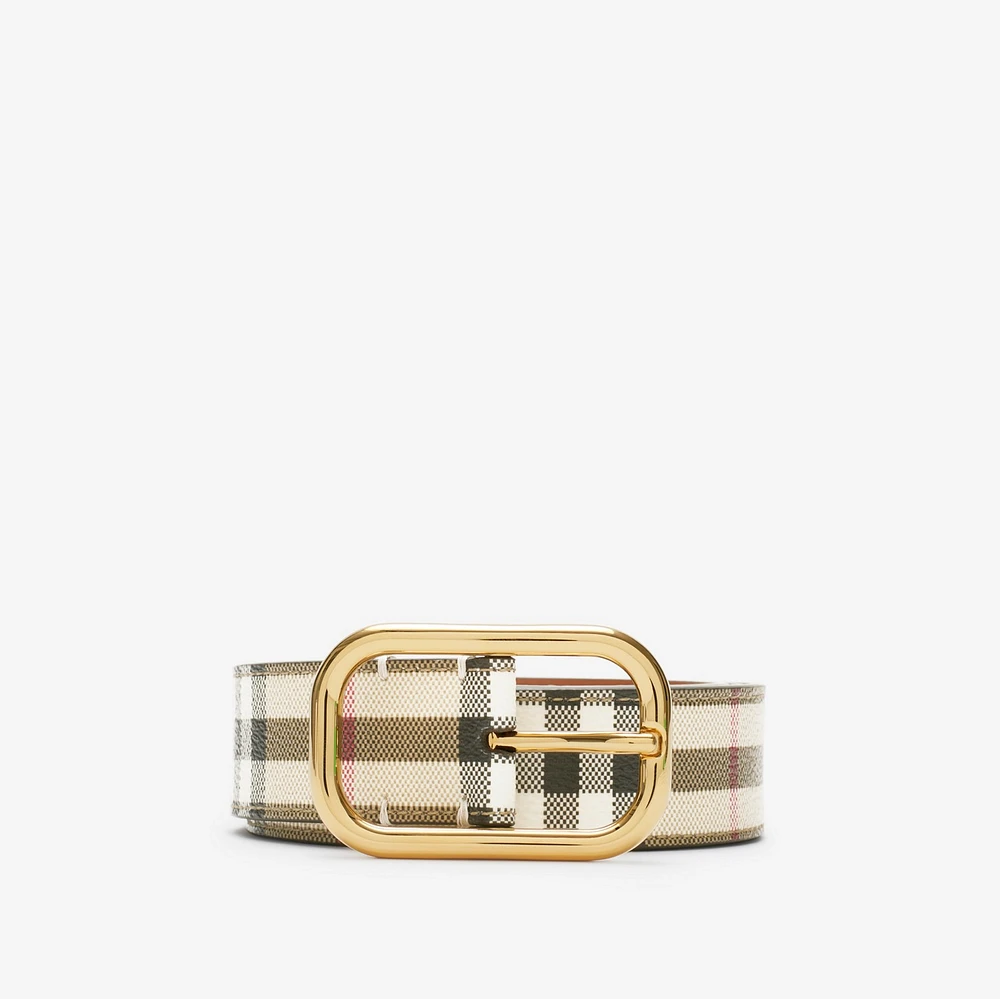 Check Belt in Archive beige/gold - Women | Burberry® Official