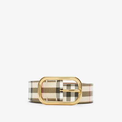 Check Belt in Archive beige/gold - Women | Burberry® Official