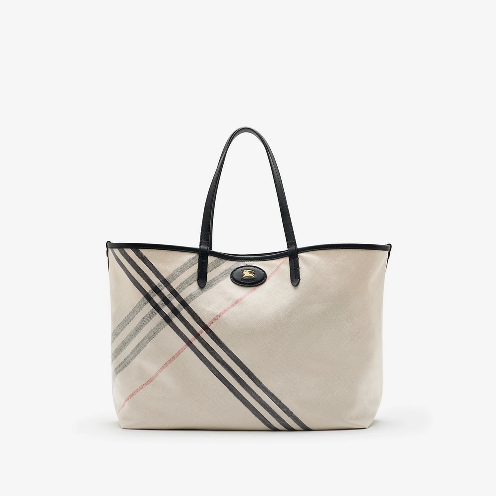 Medium Highlands Tote in Soap - Women, Cotton, Linen | Burberry® Official
