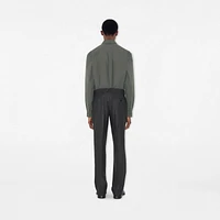 Check Wool Cashmere Tailored Trousers in Loden/highland green - Men | Burberry® Official