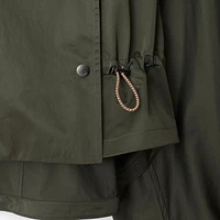 Satin Hooded Trench Jacket in Shale - Women | Burberry® Official