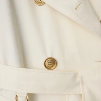 Mid-length Gabardine Kensington Trench Coat in Cotton - Women, Cotton | Burberry® Official