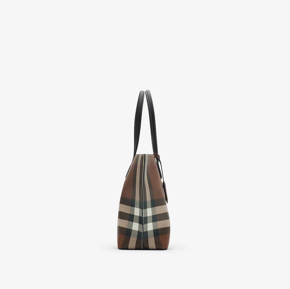 Medium Check Tote in Dark birch brown - Women | Burberry® Official