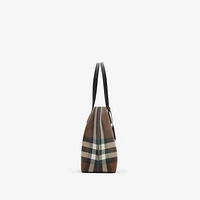 Medium Check Tote in Dark birch brown - Women | Burberry® Official