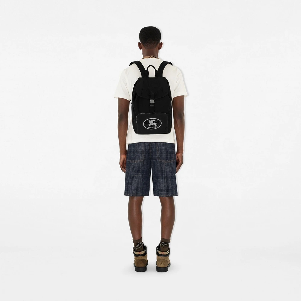 Orkney Flap Backpack in Black - Men, Nylon, Technical | Burberry® Official