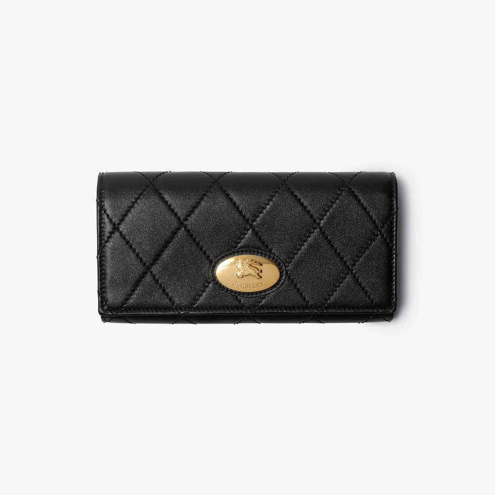 Strand Continental Wallet in Black - Women, Leather | Burberry® Official