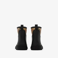 Rubber Marsh Stamp Low Boots​ in Black - Women | Burberry® Official
