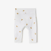 Thomas Bear Stretch Cotton Two-piece Baby Gift Set in White - Children | Burberry® Official