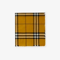 Wide Check Wool Scarf in Teak | Burberry® Official
