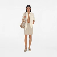 Check Mews Espadrilles​ in Sand - Women, Linen | Burberry® Official