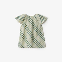 Check Cotton Top in Breeze | Burberry® Official