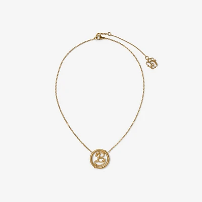 Nautical Knot B Pendant Necklace​ in Gold - Women | Burberry® Official