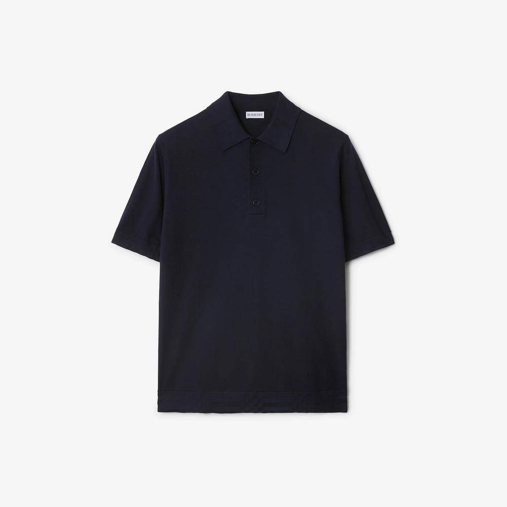 Cotton Polo Shirt in Navy - Men | Burberry® Official