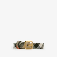 Thin Check B Buckle Belt in Sand - Women | Burberry® Official