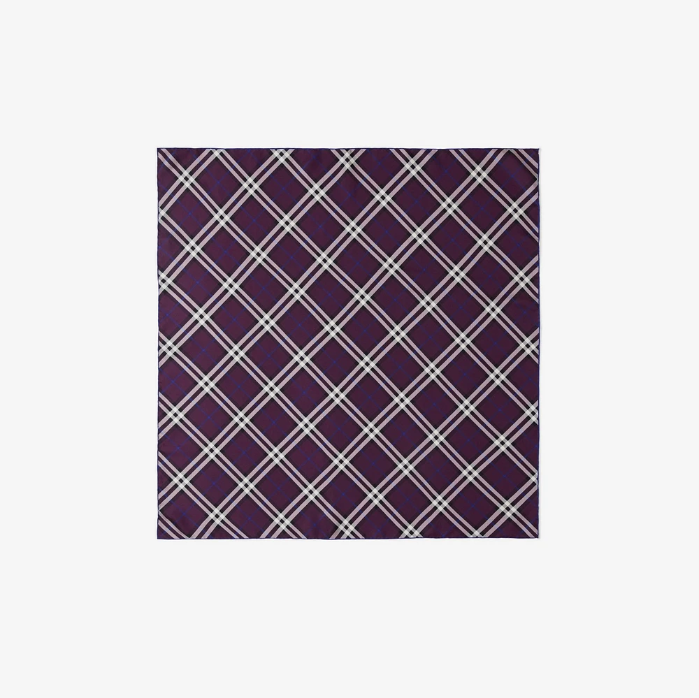 Check Silk Scarf in Pansy | Burberry® Official