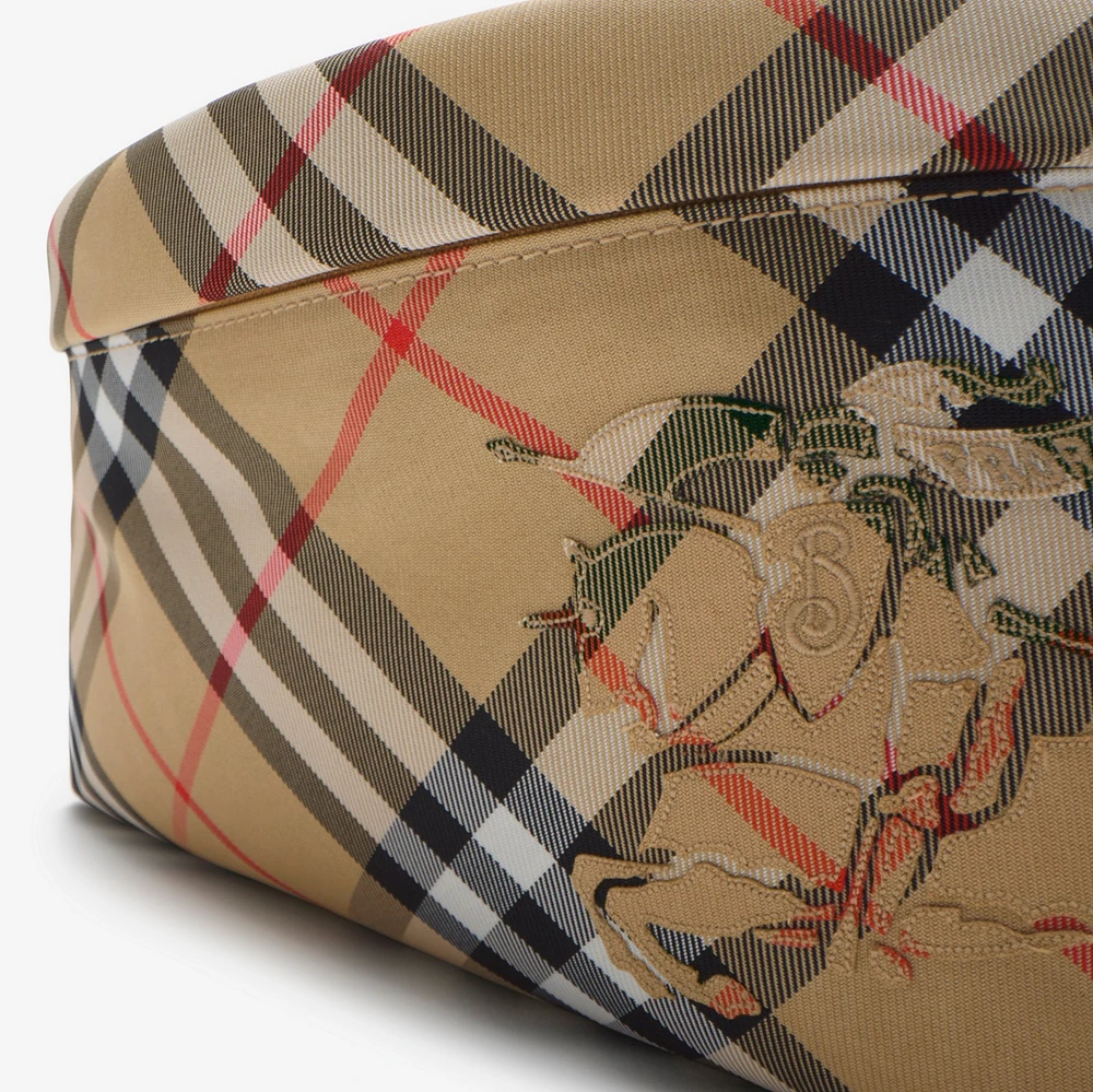 Check Belt Bag in Sand - Men, Nylon | Burberry® Official