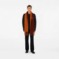 Reversible Logo Alpaca Wool Blend Scarf in Ginger | Burberry® Official