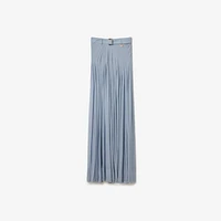Pleated Crepe Jersey Maxi Skirt in Gale - Women | Burberry® Official