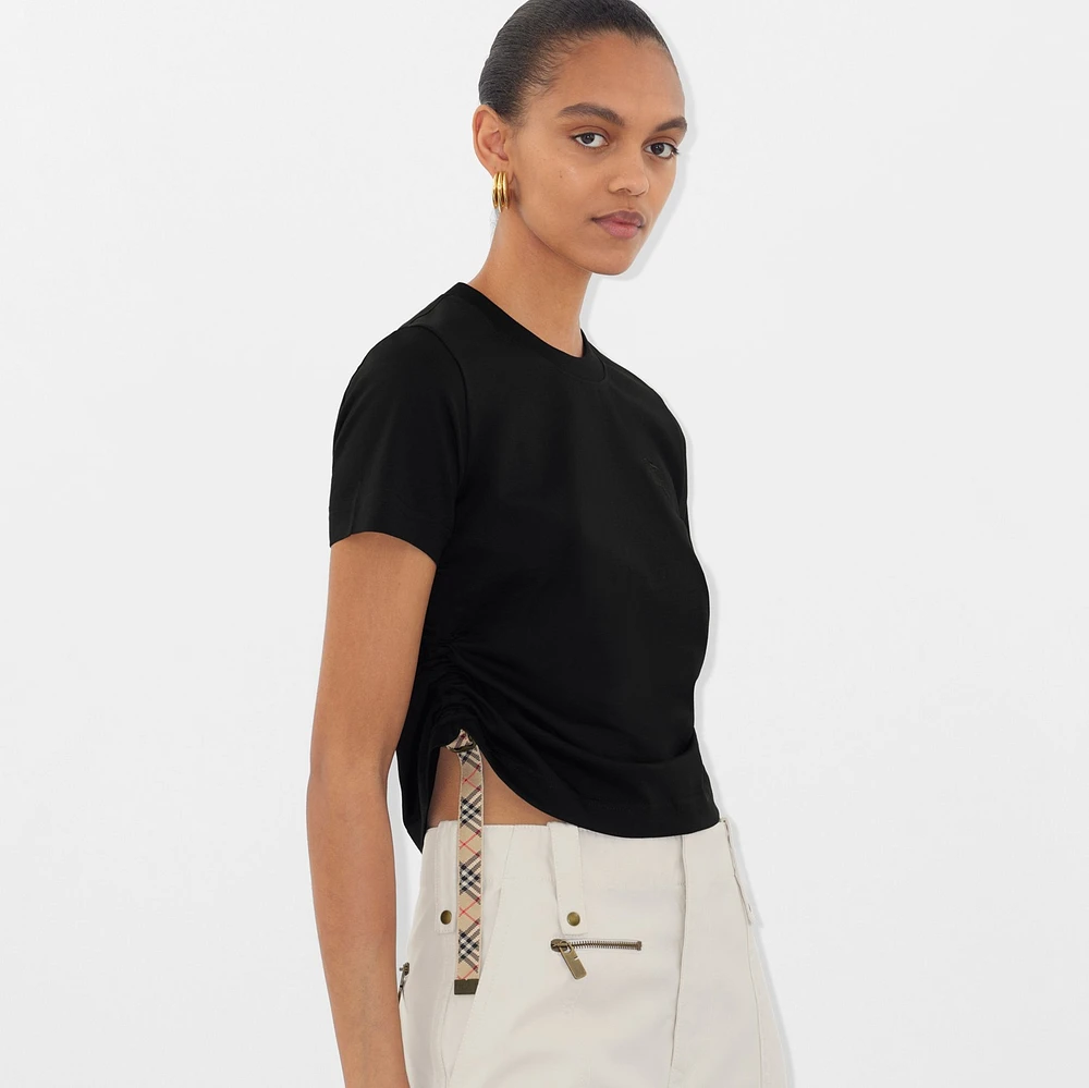 Festival Cotton T-shirt in Black - Women | Burberry® Official