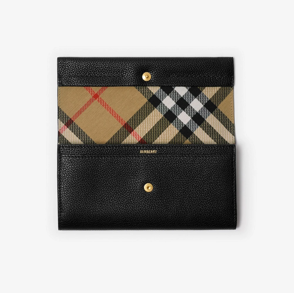 Cotswolds Continental Wallet​ in Black - Women, Leather | Burberry® Official