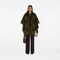 Reversible Check Wool Cape in Camp | Burberry® Official