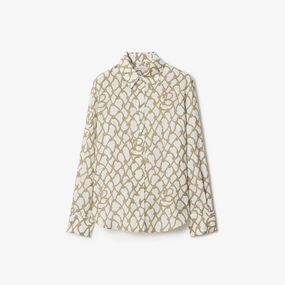Knot Silk Shirt in Thatch - Women | Burberry® Official
