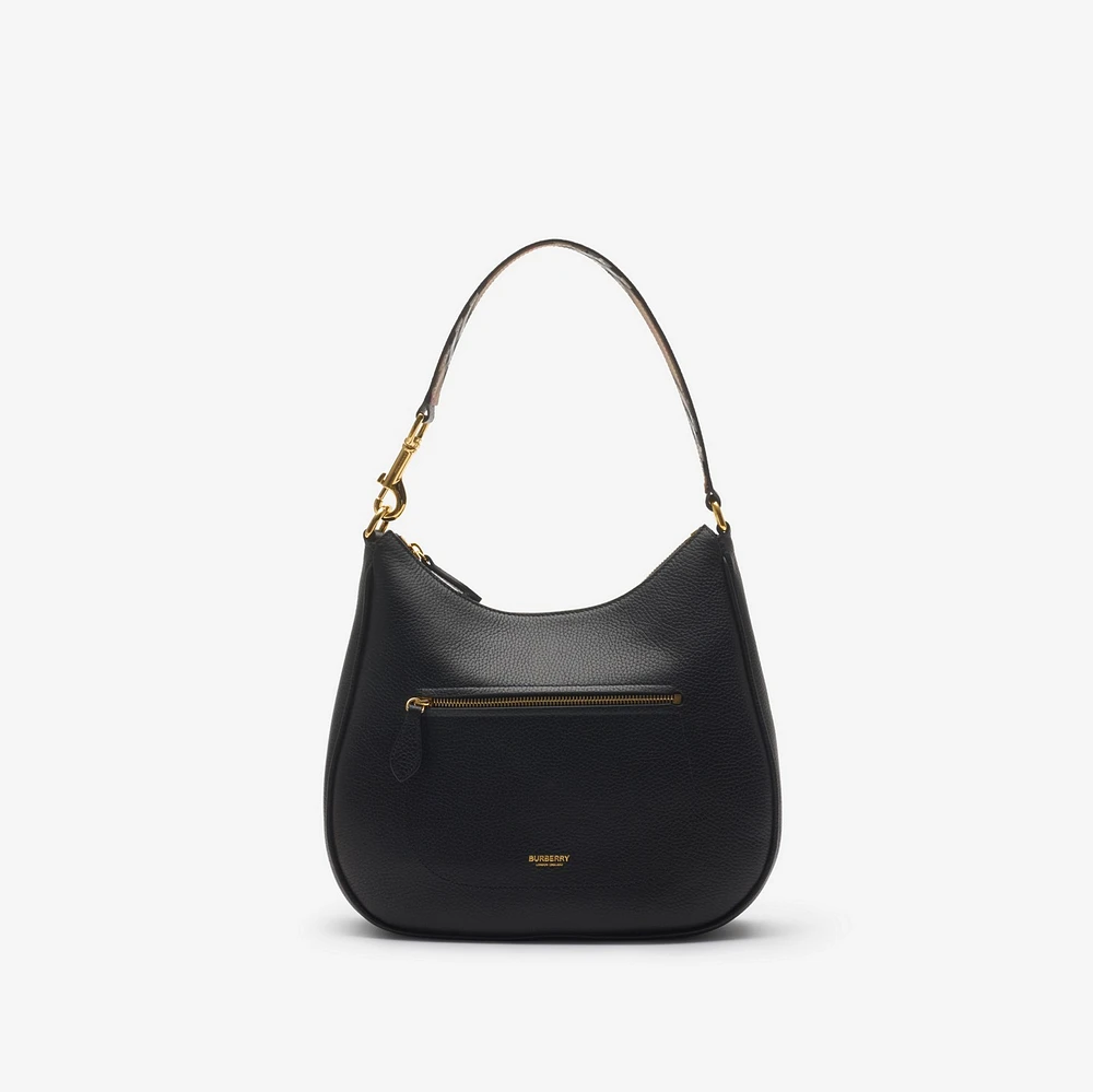 Leather Shoulder Bag in Black - Women | Burberry® Official