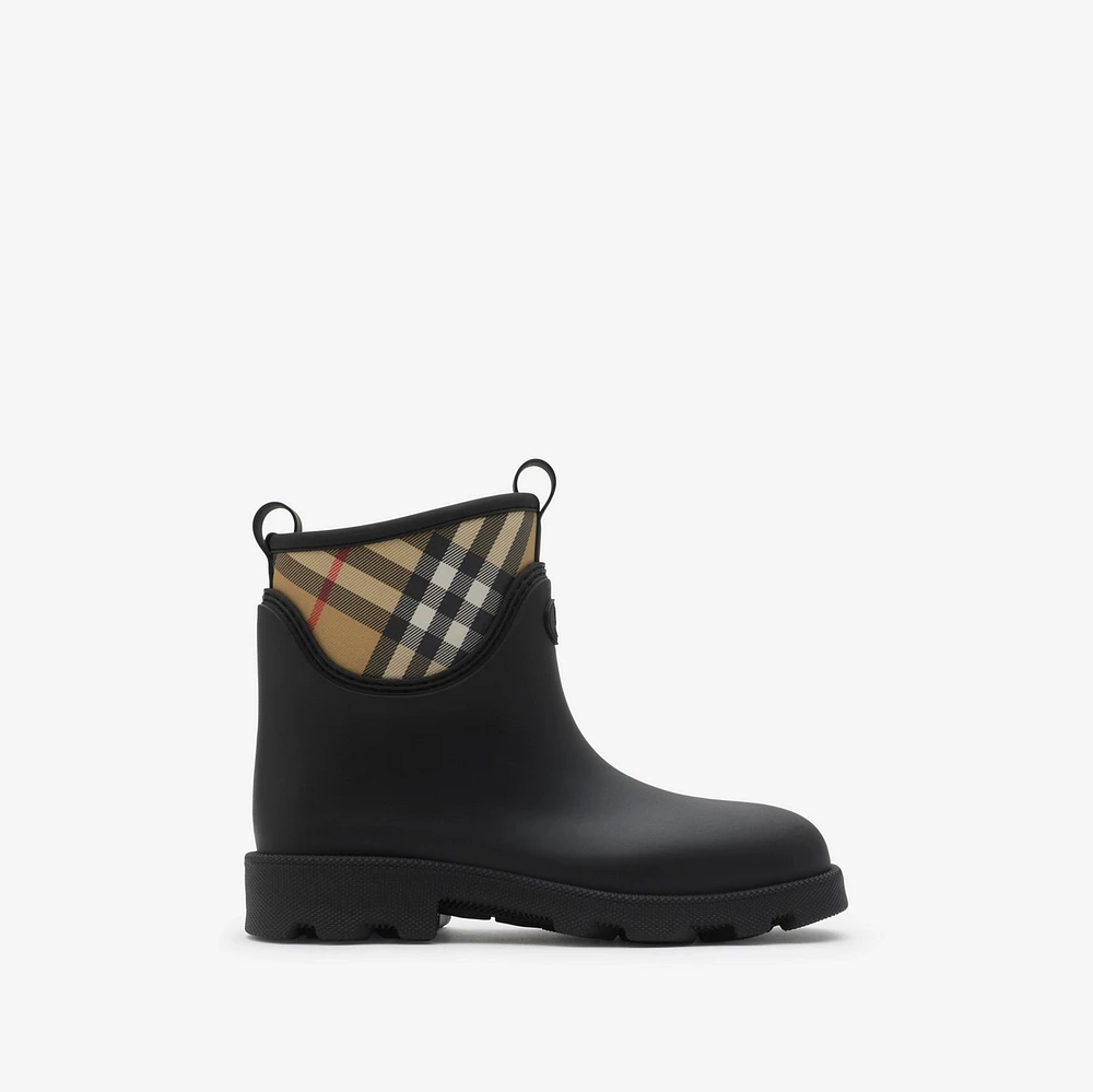 Rubber Marsh Stamp Low Boots in Black - Men | Burberry® Official