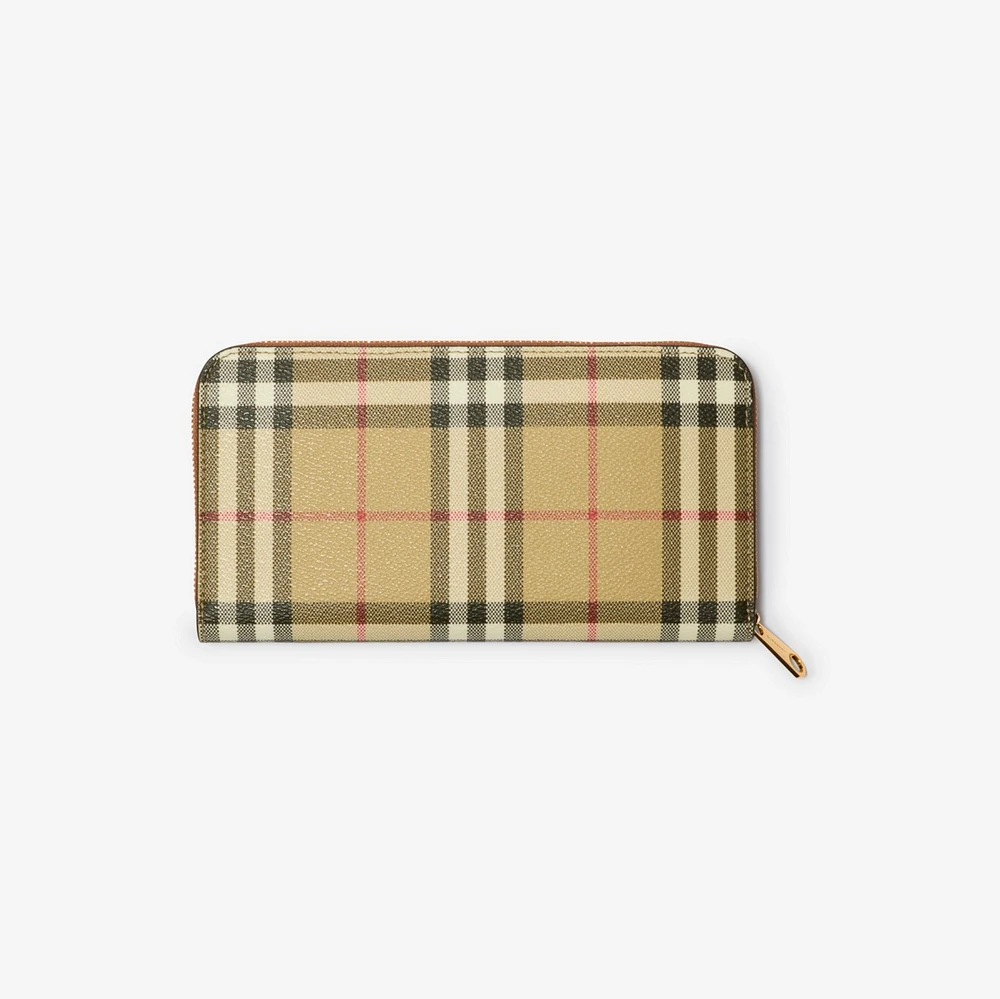 Check Zip Wallet in Archive beige - Women | Burberry® Official