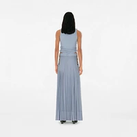 Pleated Crepe Jersey Maxi Skirt in Gale - Women | Burberry® Official