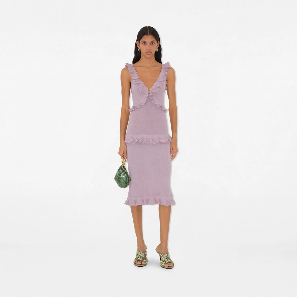 Check Mesh Cabana Maille Mules in Skylark - Women | Burberry® Official