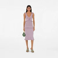 Check Mesh Cabana Maille Mules in Skylark - Women | Burberry® Official