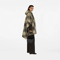 Reversible Check Wool Cape in Candle | Burberry® Official
