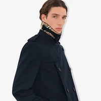 Long Kensington Heritage Trench Coat in Coal blue - Men, Cotton Gabardine | Burberry® Official