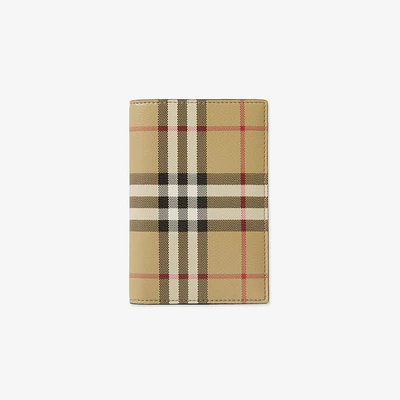 Check Passport Holder in Archive beige - Men | Burberry® Official