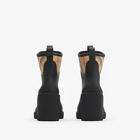 Rubber Marsh Stamp Heeled Low Boots​ in Black - Women | Burberry® Official