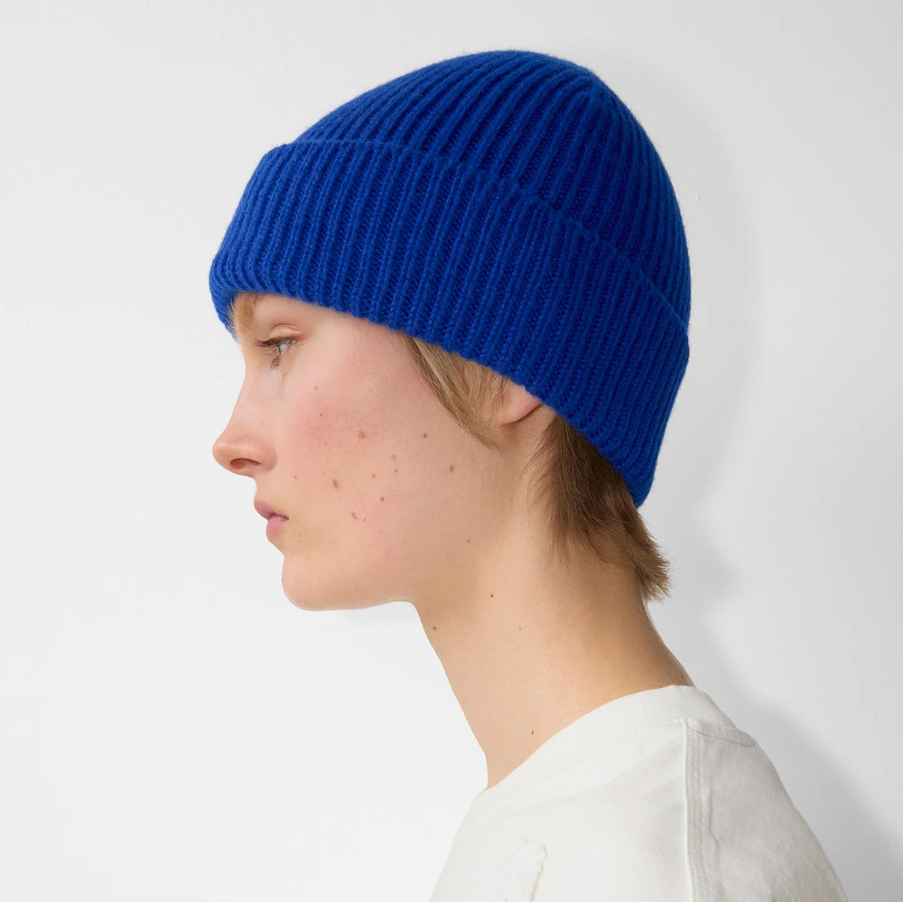 Ribbed Cashmere Beanie in Knight - Men | Burberry® Official