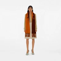 Reversible Logo Alpaca Wool Blend Scarf in Ginger | Burberry® Official