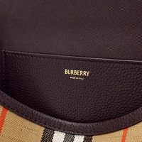 Highlands Crossbody Bag in Sand - Women, Cotton, Linen | Burberry® Official