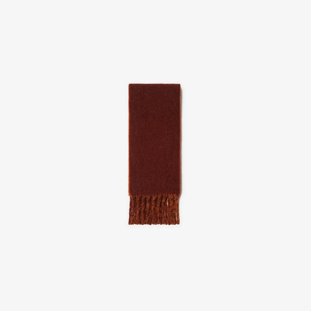 Reversible Logo Alpaca Wool Blend Scarf in Ginger | Burberry® Official