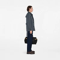 Short Gabardine Trench Coat in Magnet - Men | Burberry® Official