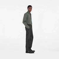 Check Wool Cashmere Tailored Trousers in Loden/highland green - Men | Burberry® Official