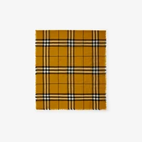 Wide Check Wool Scarf in Teak | Burberry® Official