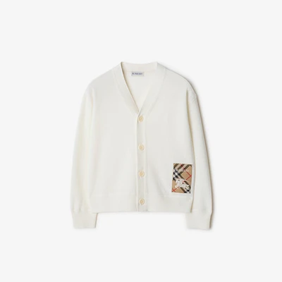 Check Label Wool Cardigan in | Burberry® Official