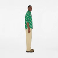 Check Cotton Shirt in Leaf green - Men | Burberry® Official