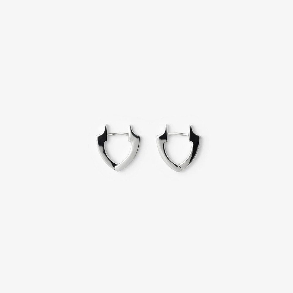 Shield Slim Earrings in Silver - Women | Burberry® Official