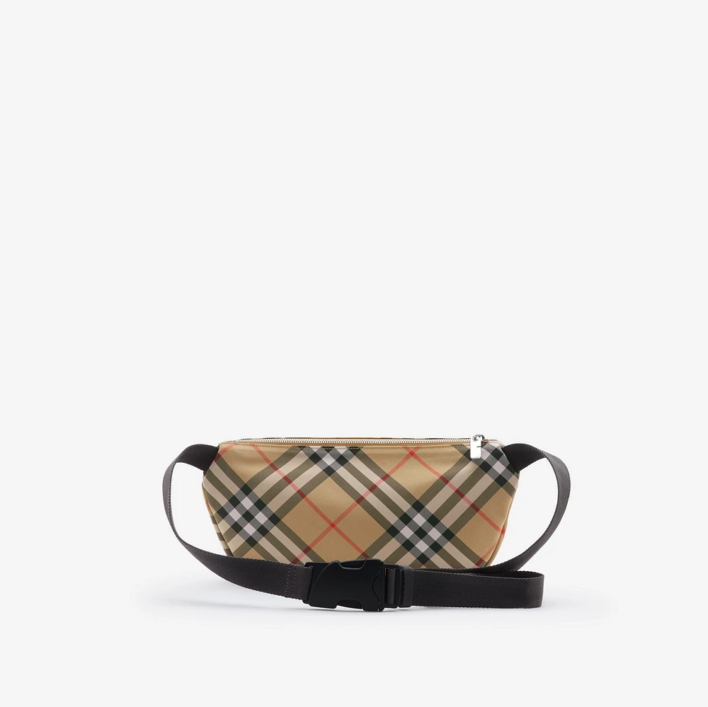 Check Belt Bag in Sand - Men, Nylon | Burberry® Official