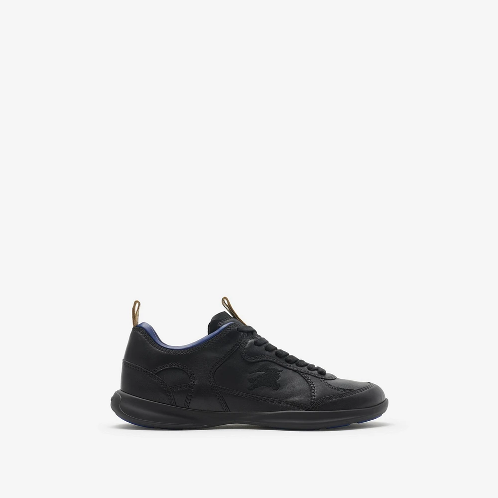 Leather Matrix Sneakers in Black - Men | Burberry® Official