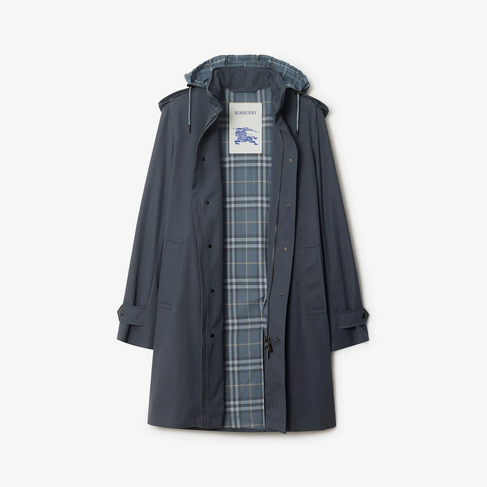 Mid-length Cotton Trench Coat in Magnet - Men | Burberry® Official
